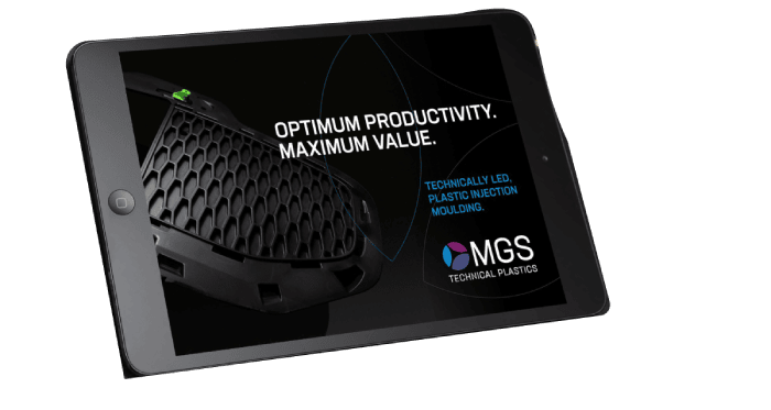 MGS Plastics website on tablet device