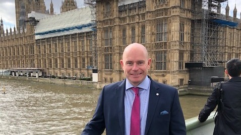 Mark Preston outside House of Lords